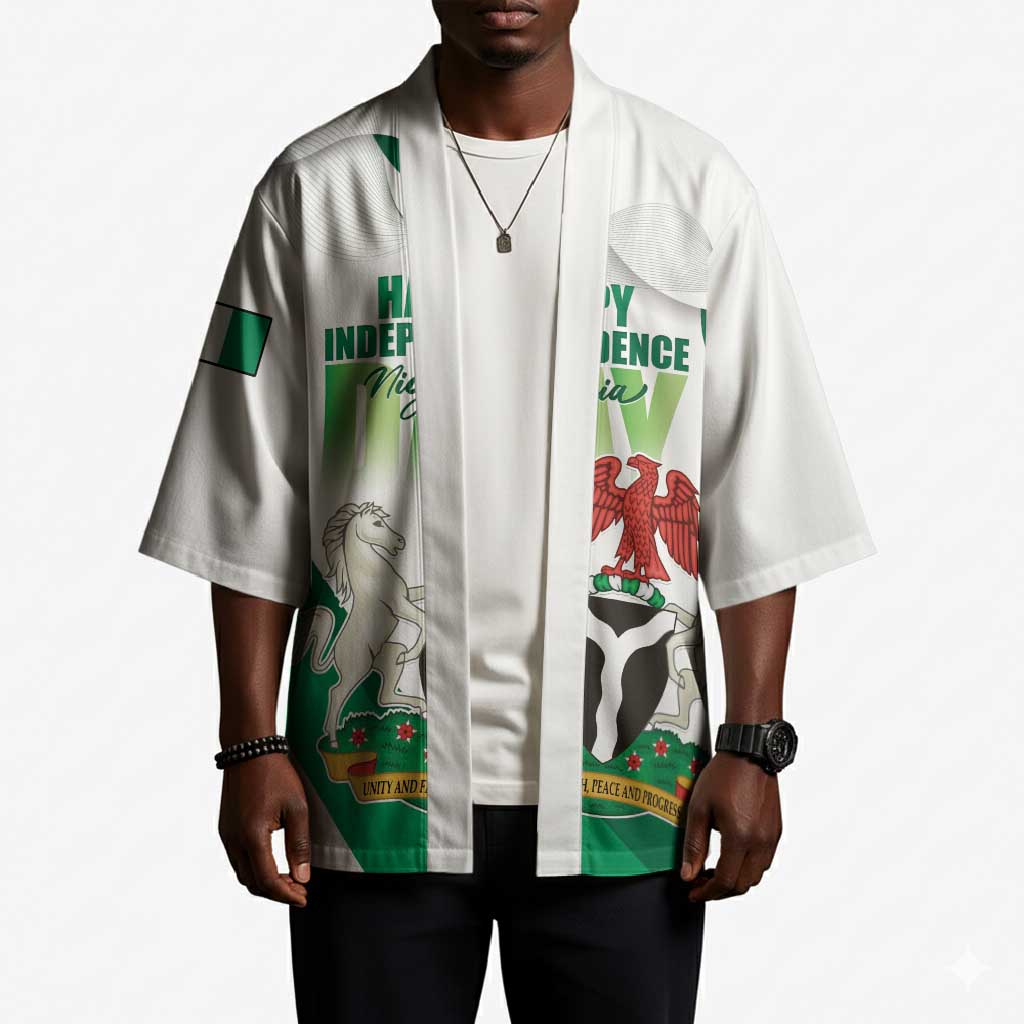 Personalized Nigeria Independence Day Kimono Unity and Faith Peace and Progress