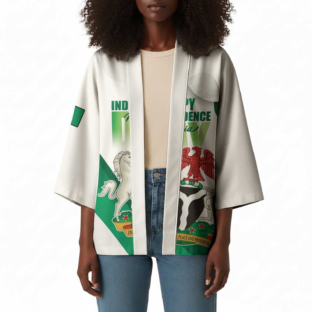 Personalized Nigeria Independence Day Kimono Unity and Faith Peace and Progress