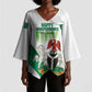 Personalized Nigeria Independence Day Kimono Sleeve Blouse Unity and Faith Peace and Progress