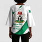 Personalized Nigeria Independence Day Kimono Sleeve Blouse Unity and Faith Peace and Progress
