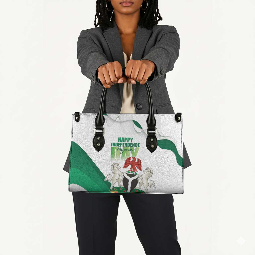 Nigeria Independence Day Leather Bag Unity and Faith Peace and Progress