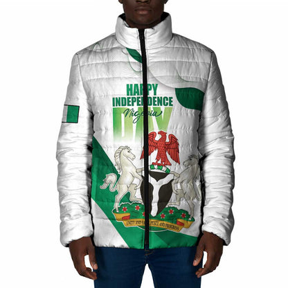 Personalized Nigeria Independence Day Padded Jacket Unity and Faith Peace and Progress