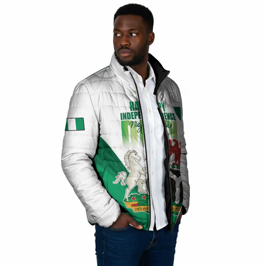 Personalized Nigeria Independence Day Padded Jacket Unity and Faith Peace and Progress