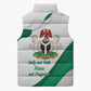 Personalized Nigeria Independence Day Sleeveless Puffer Jacket Unity and Faith Peace and Progress
