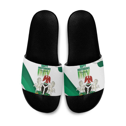 Nigeria Independence Day Slide Sandals Unity and Faith Peace and Progress