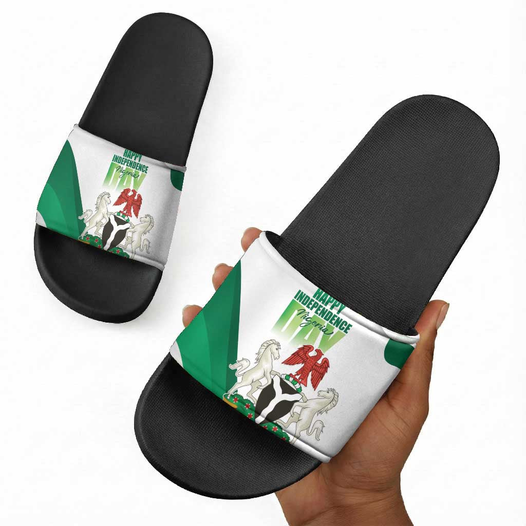 Nigeria Independence Day Slide Sandals Unity and Faith Peace and Progress