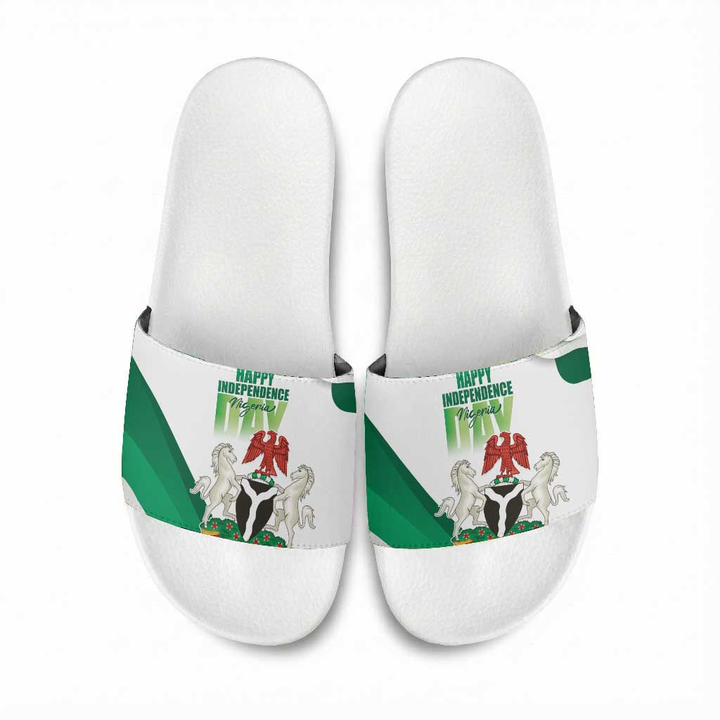 Nigeria Independence Day Slide Sandals Unity and Faith Peace and Progress