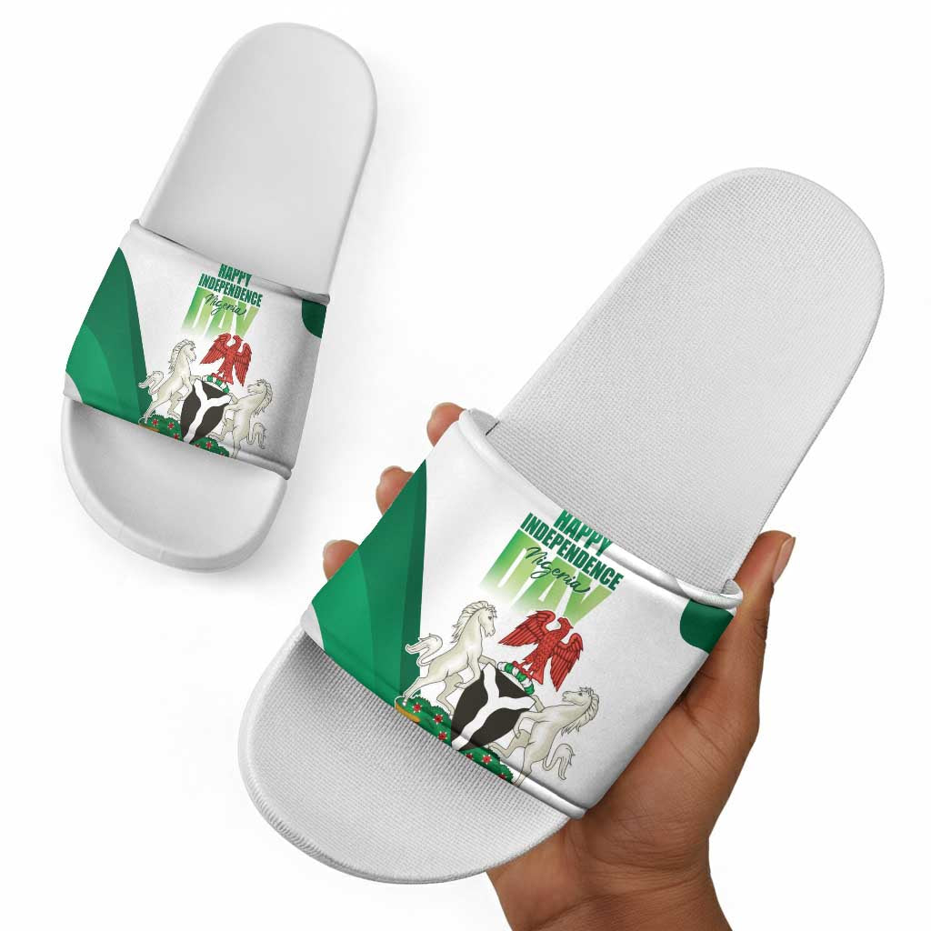Nigeria Independence Day Slide Sandals Unity and Faith Peace and Progress