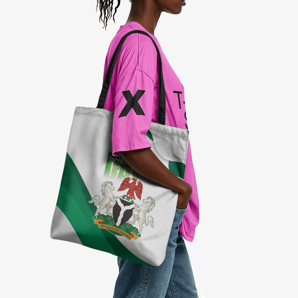 Nigeria Independence Day Tote Bag Unity and Faith Peace and Progress