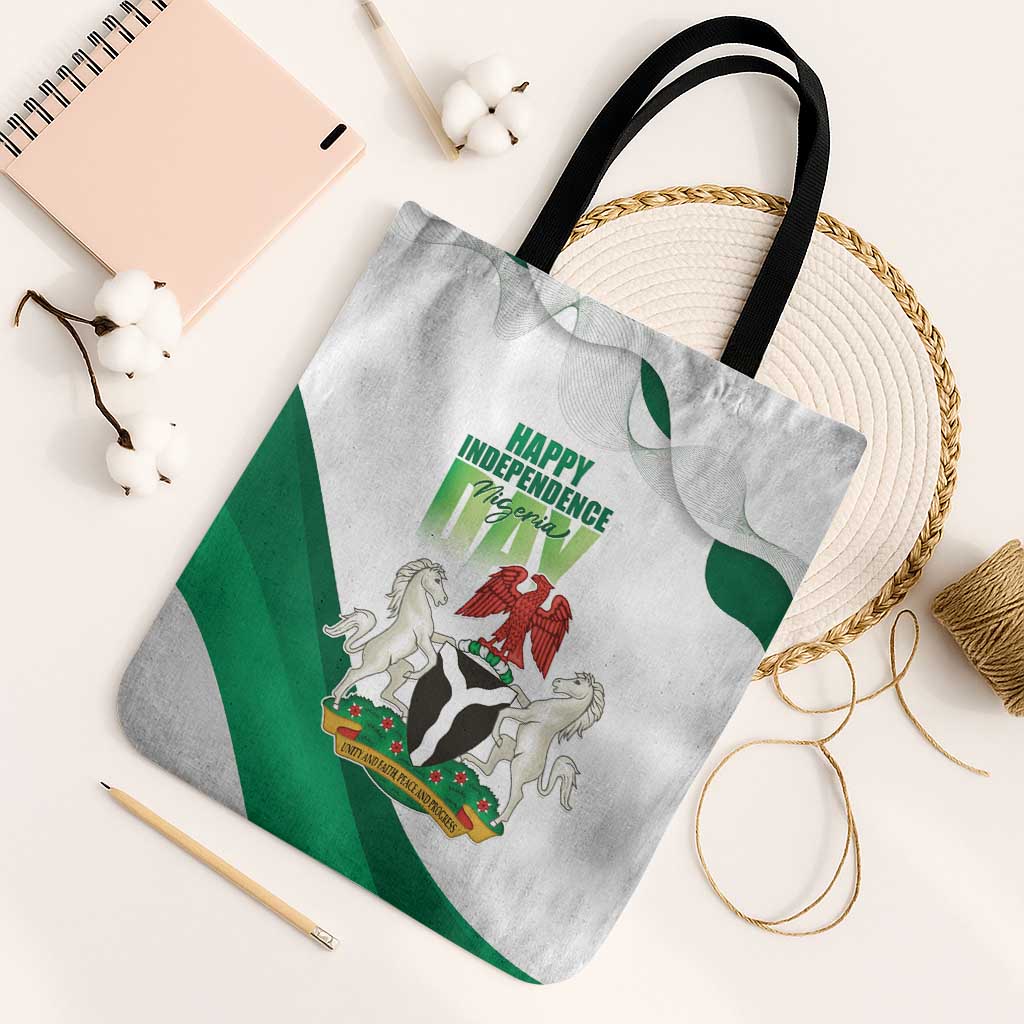 Nigeria Independence Day Tote Bag Unity and Faith Peace and Progress