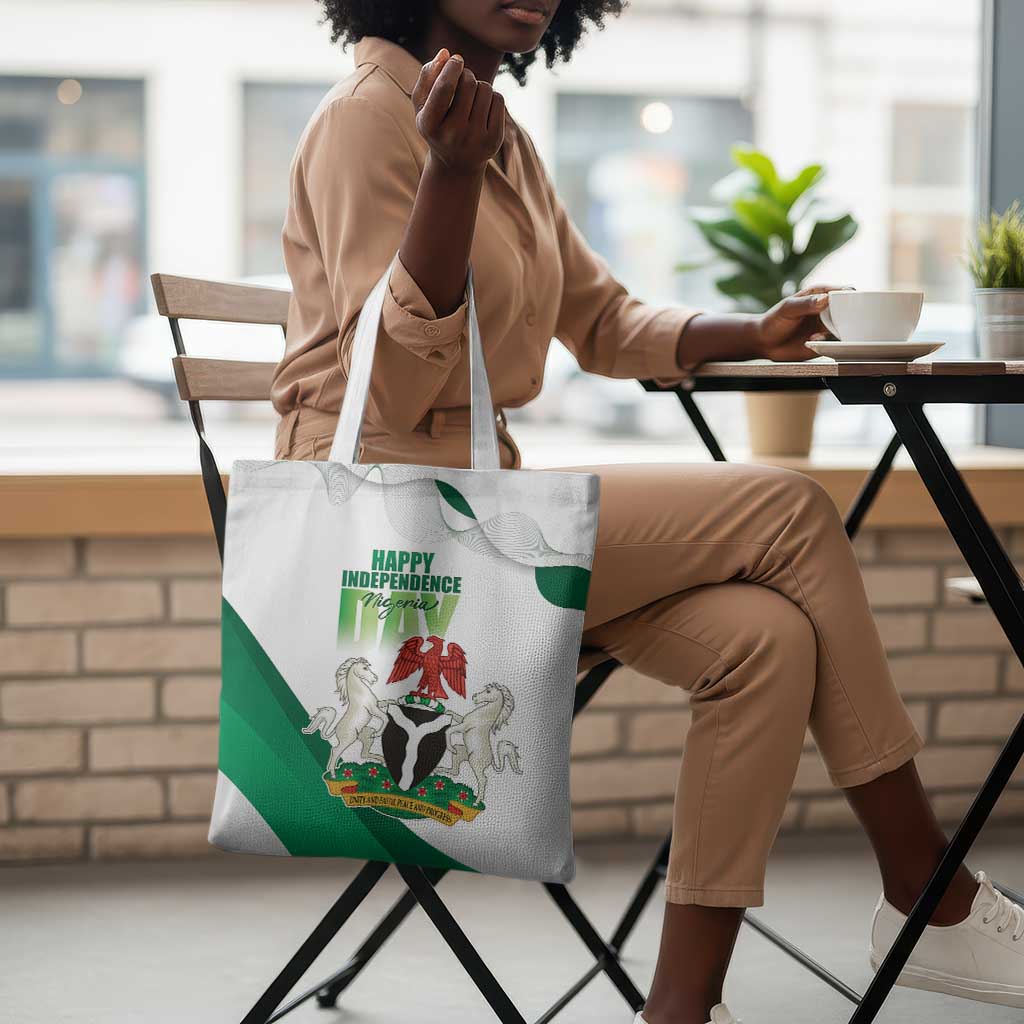 Nigeria Independence Day Tote Bag Unity and Faith Peace and Progress