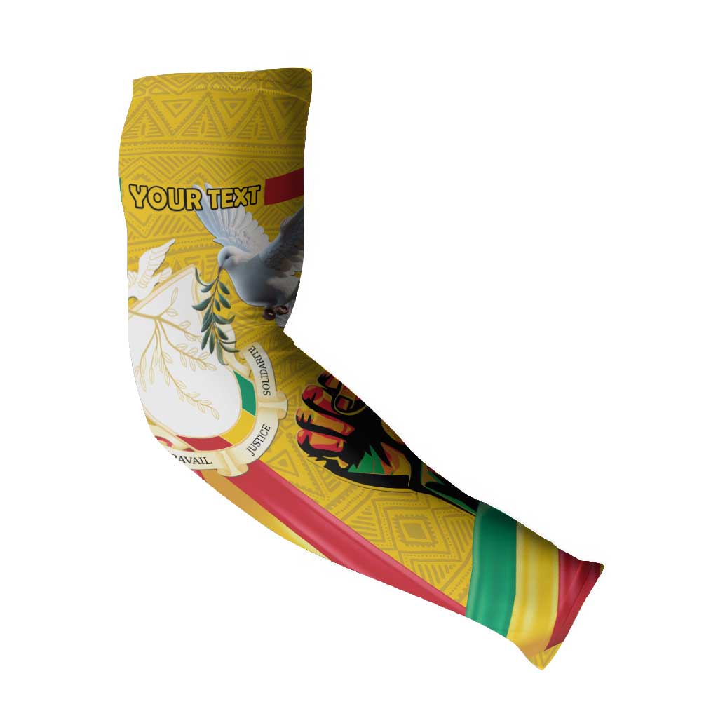 Personalized Guinea Independence Day Arm Sleeves Coat Of Arms With African Pattern