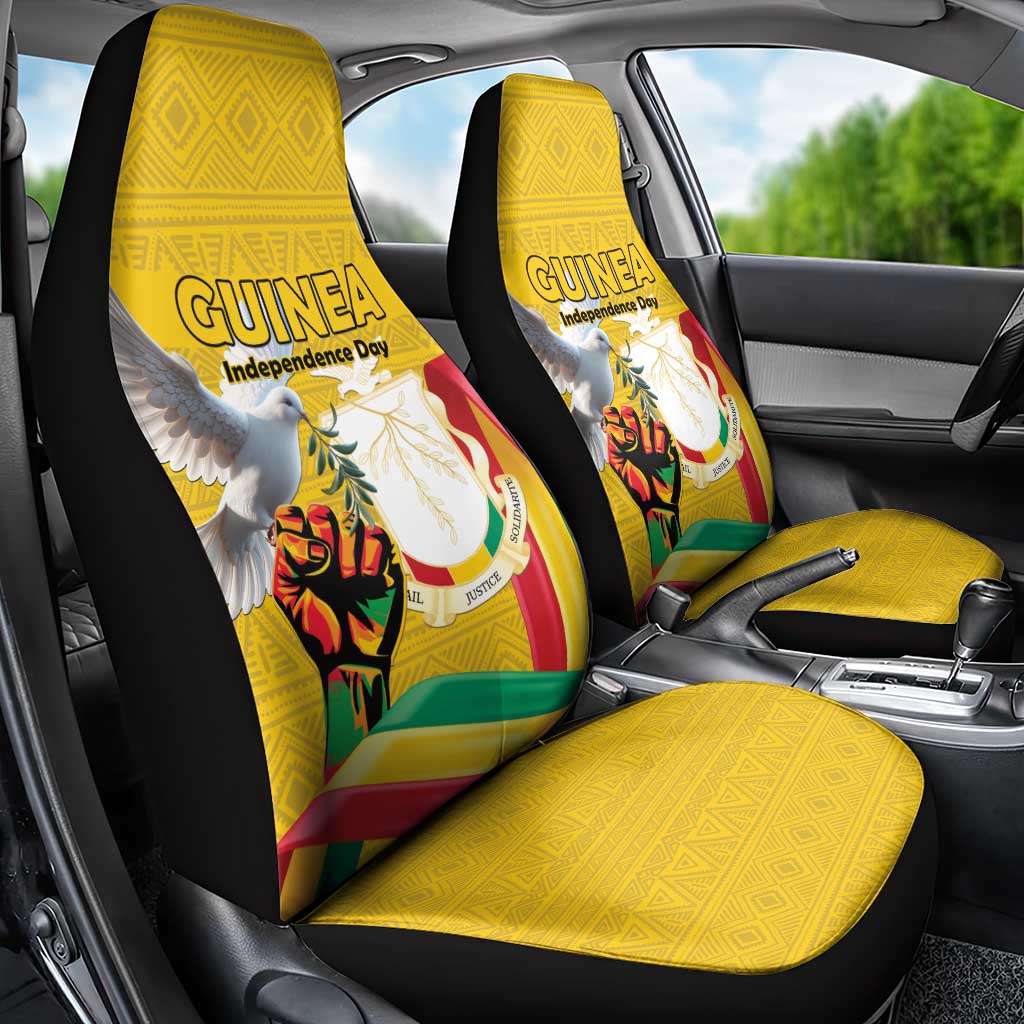 Guinea Car Seat Cover Happy Independence Day - African Pride