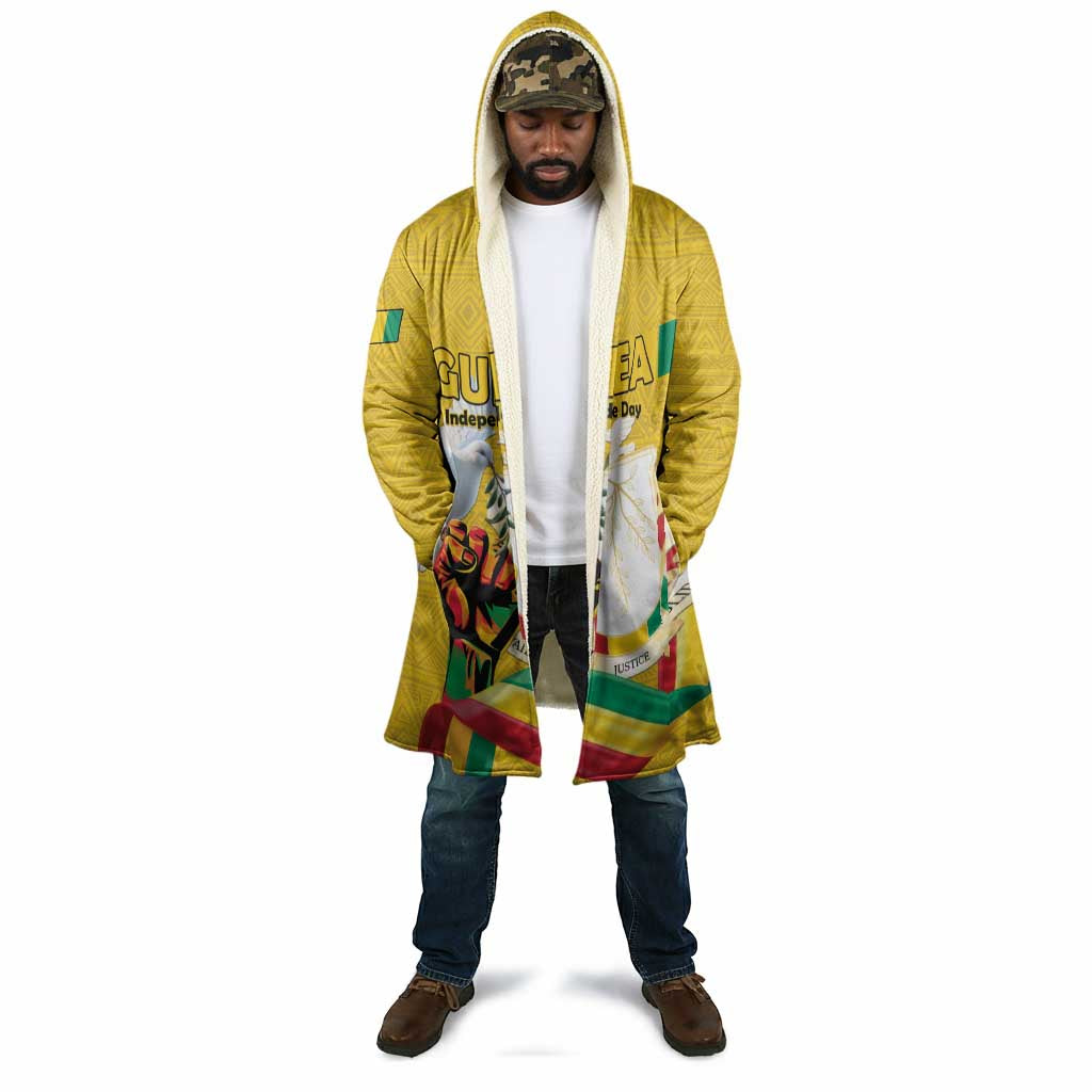 Personalized Guinea Independence Day Cloak Coat Of Arms With African Pattern