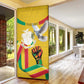 Personalized Guinea Independence Day Door Cover Coat Of Arms With African Pattern
