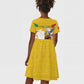 Guinea Personalized Kid Short Sleeve Dress Happy Independence Day - African Pride