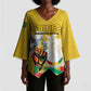 Personalized Guinea Independence Day Kimono Sleeve Blouse Coat Of Arms With African Pattern
