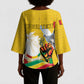 Personalized Guinea Independence Day Kimono Sleeve Blouse Coat Of Arms With African Pattern