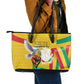 Guinea Leather Tote Bag Happy Independence Day - African Pride