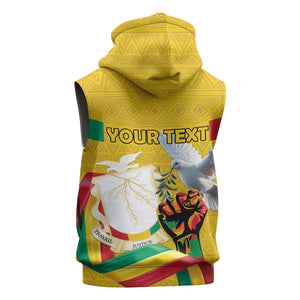 Guinea Personalized Sleeveless Zip Hoodie Happy Independence Day - African Pride