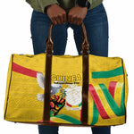 Guinea Independence Day Travel Bag Coat Of Arms With African Pattern