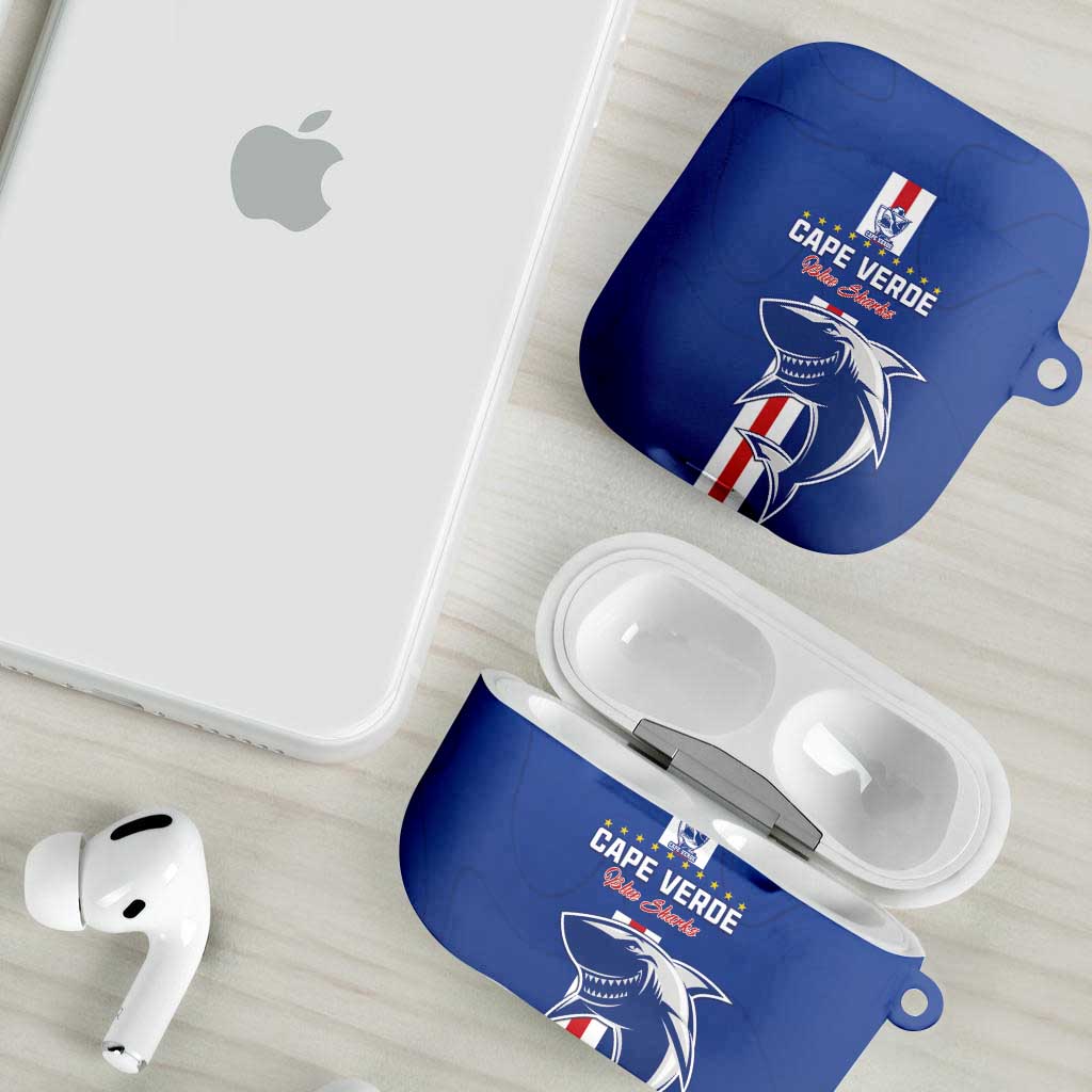 Cape Verde Football AirPods Case Go Champions Blue Sharks