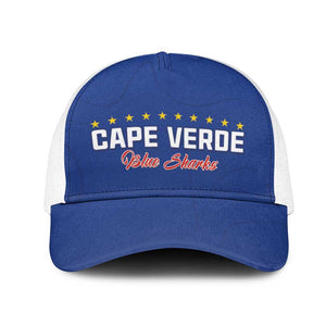 Cape Verde Football Baseball Net Cap Go Champions Tubaroes Azuis - African Pride