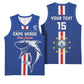 Custom Cape Verde Football Basketball Jersey Go Champions Tubaroes Azuis LT15