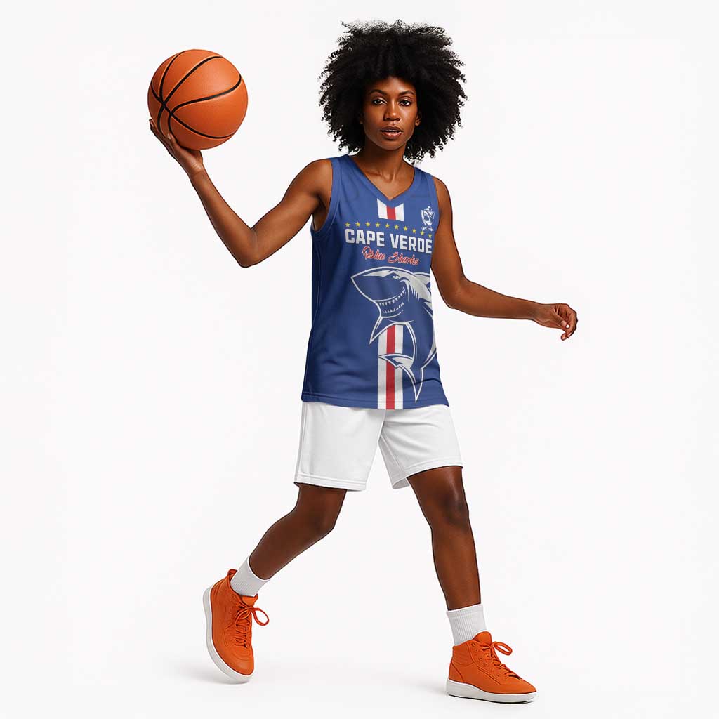Custom Cape Verde Football Basketball Jersey Go Champions Tubaroes Azuis LT15