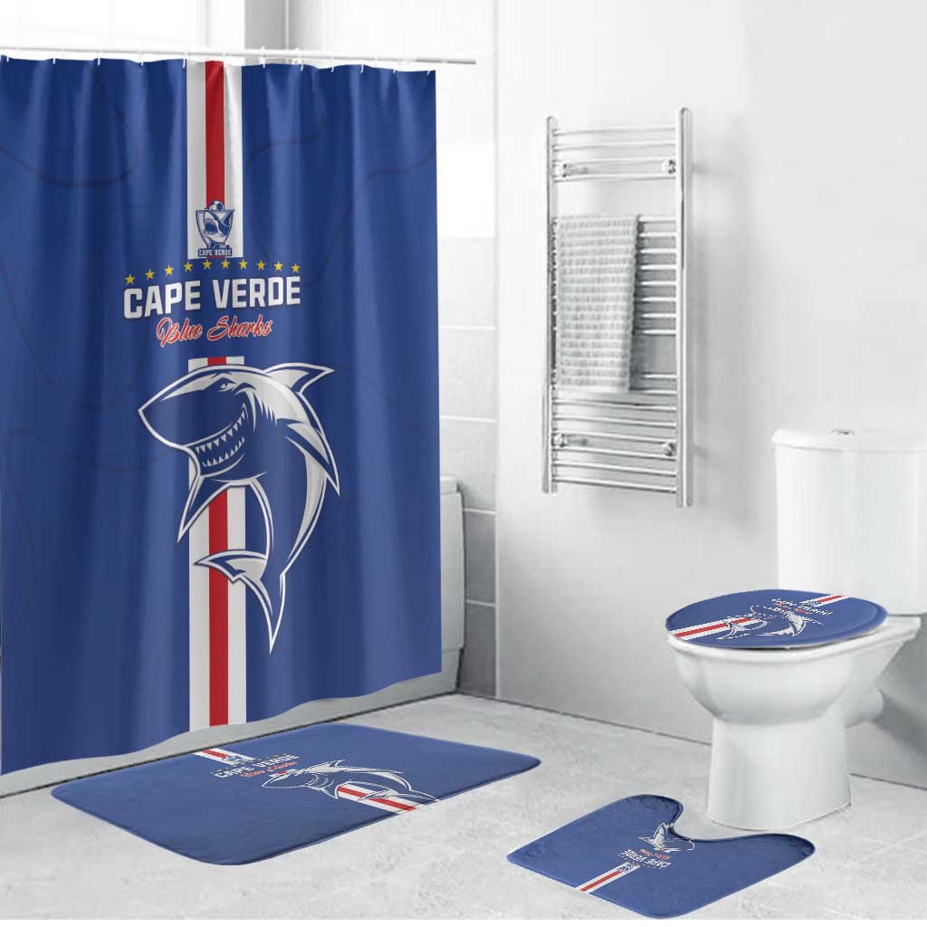 Cape Verde Football Bathroom Set Go Champions Blue Sharks
