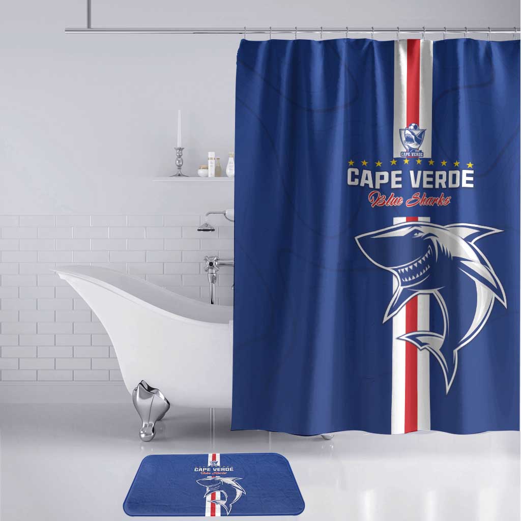 Cape Verde Football Bathroom Set Go Champions Blue Sharks