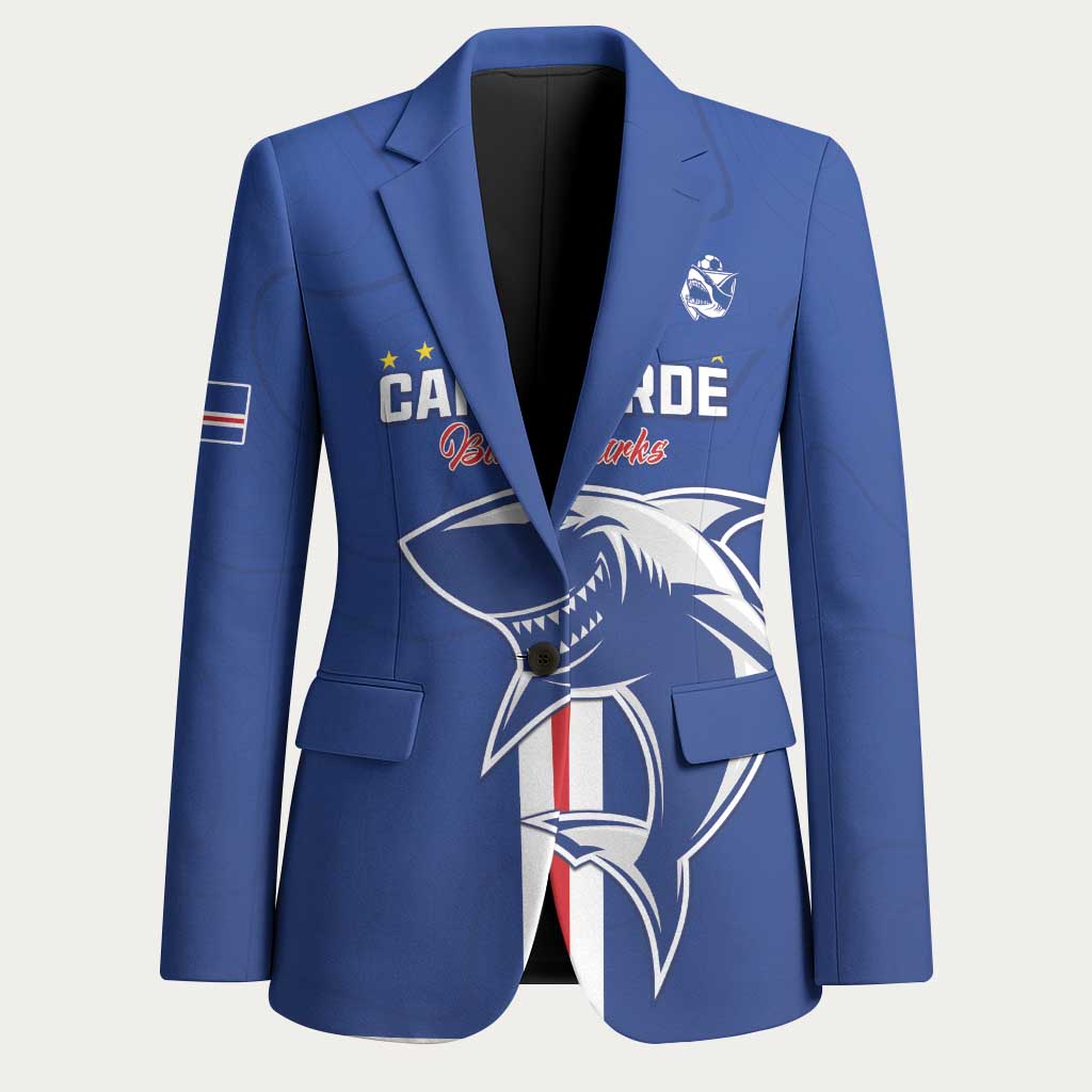 Custom Cape Verde Football Blazer Go Champions Blue Sharks