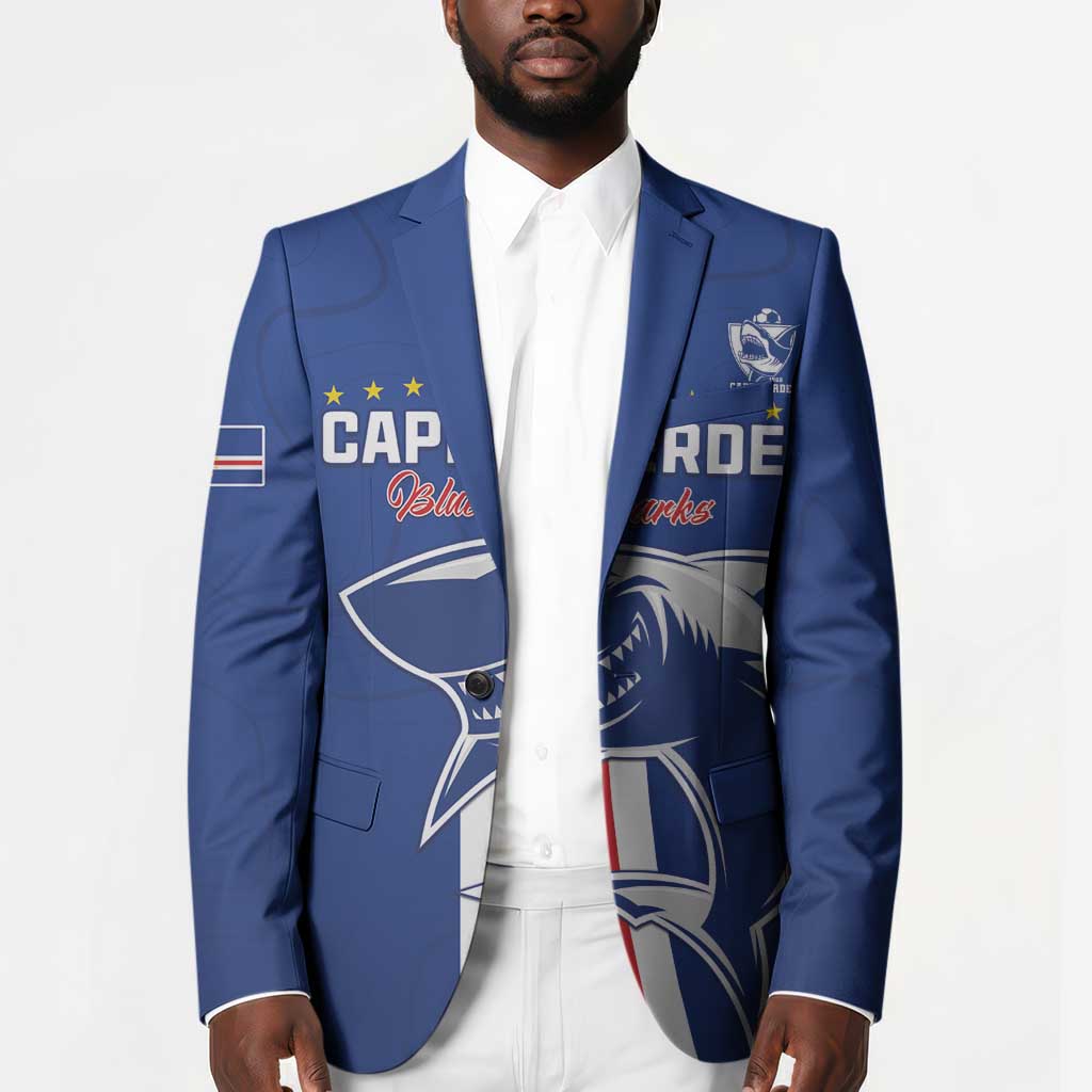 Custom Cape Verde Football Blazer Go Champions Blue Sharks