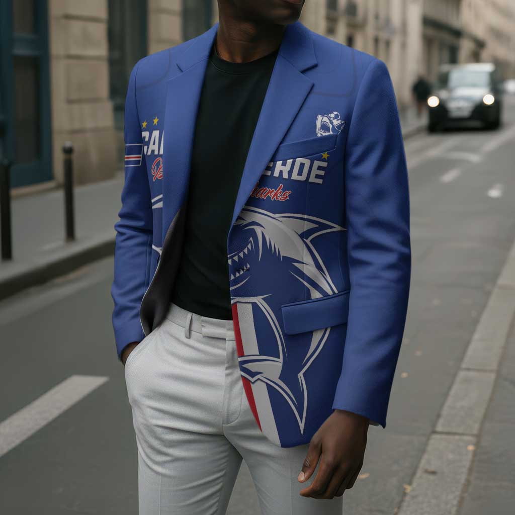 Custom Cape Verde Football Blazer Go Champions Blue Sharks