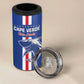 Custom Cape Verde Football 4 in 1 Can Cooler Tumbler Go Champions Tubaroes Azuis - African Pride