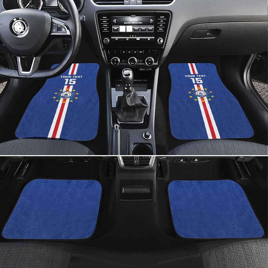 Custom Cape Verde Football Car Mats Go Champions Tubaroes Azuis - African Pride