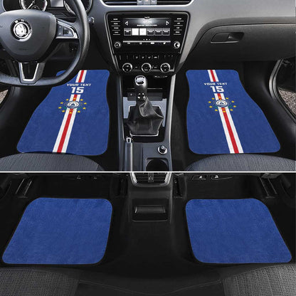 Custom Cape Verde Football Car Mats Go Champions Tubaroes Azuis - African Pride