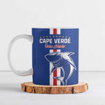 Custom Cape Verde Football Ceramic Mug Go Champions Blue Sharks