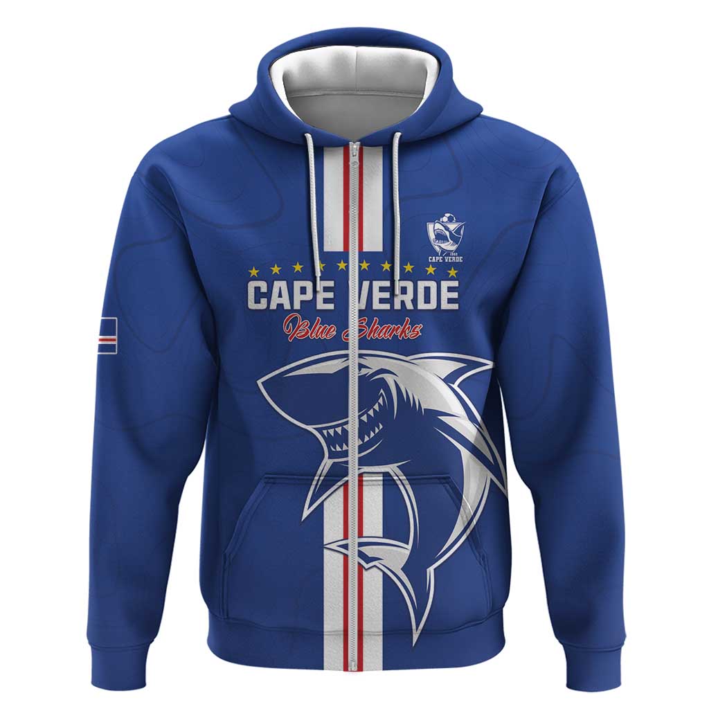 Custom Cape Verde Football Hoodie Go Champions Tubaroes Azuis - African Pride