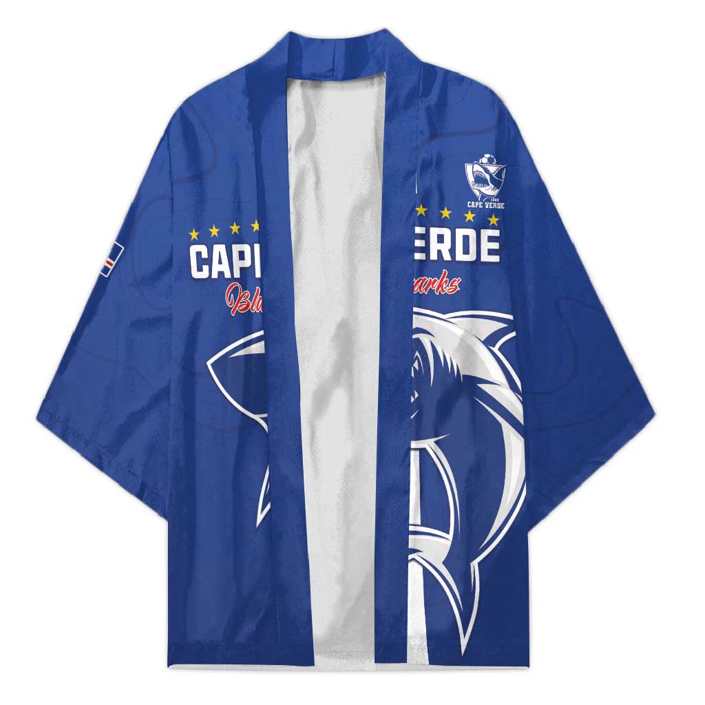 Custom Cape Verde Football Kimono Go Champions Blue Sharks