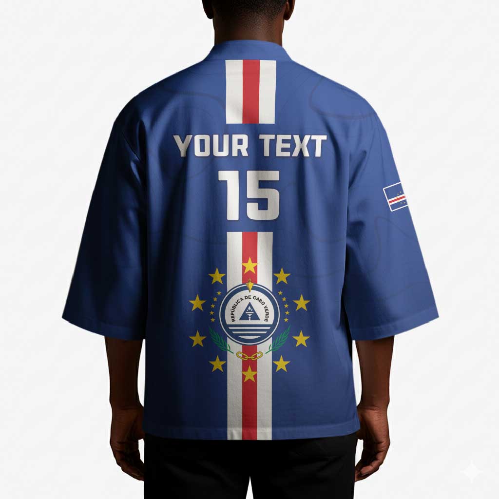 Custom Cape Verde Football Kimono Go Champions Blue Sharks
