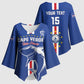 Custom Cape Verde Football Kimono Sleeve Blouse Go Champions Blue Sharks