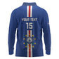 Custom Cape Verde Football Long Sleeve Polo Shirt Go Champions Tubaroes Azuis - African Pride
