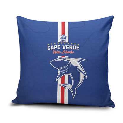 Cape Verde Football Pillow Cover Go Champions Blue Sharks