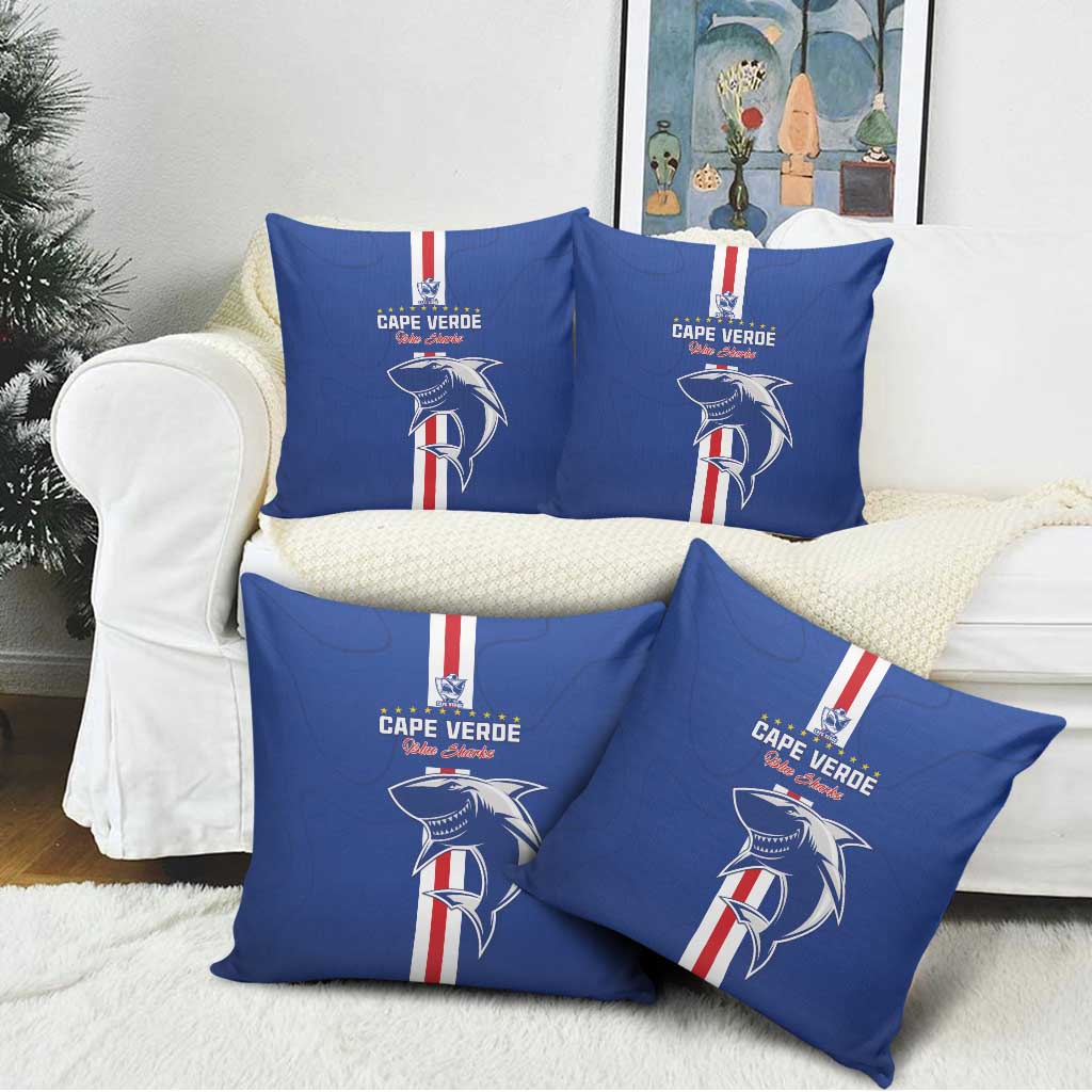 Cape Verde Football Pillow Cover Go Champions Blue Sharks