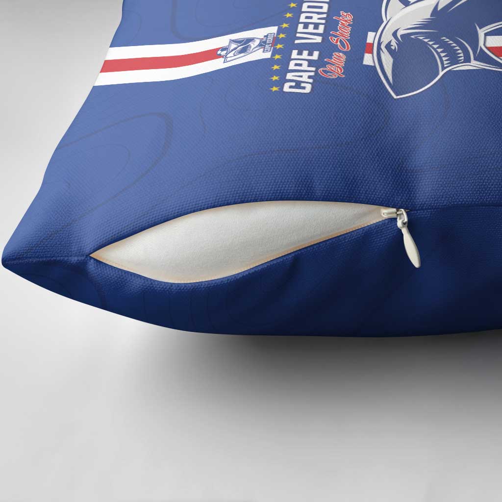 Cape Verde Football Pillow Cover Go Champions Blue Sharks