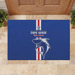 Cape Verde Football Rubber Doormat Go Champions Tubaroes Azuis - African Pride