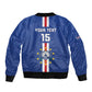 Custom Cape Verde Football Sleeve Zip Bomber Jacket Go Champions Tubaroes Azuis - African Pride