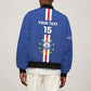 Custom Cape Verde Football Sleeve Zip Bomber Jacket Go Champions Tubaroes Azuis - African Pride