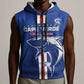 Custom Cape Verde Football Sleeveless Zip Hoodie Go Champions Tubaroes Azuis - African Pride